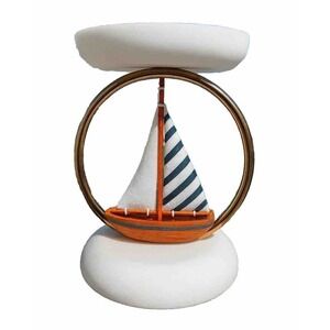 Bath & Body Works Sunset Sail 3-Wick Candle Holder Pedestal Gently Used